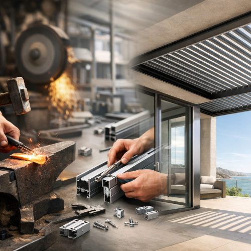 Evolución del trabajo en carpintería de aluminio y metal, desde el oficio artesanal hasta soluciones actuales de alta precisión
